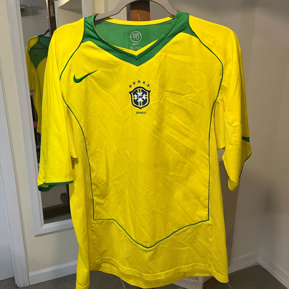 Nike Vintage Early 2000s Brazil Soccer Jersey